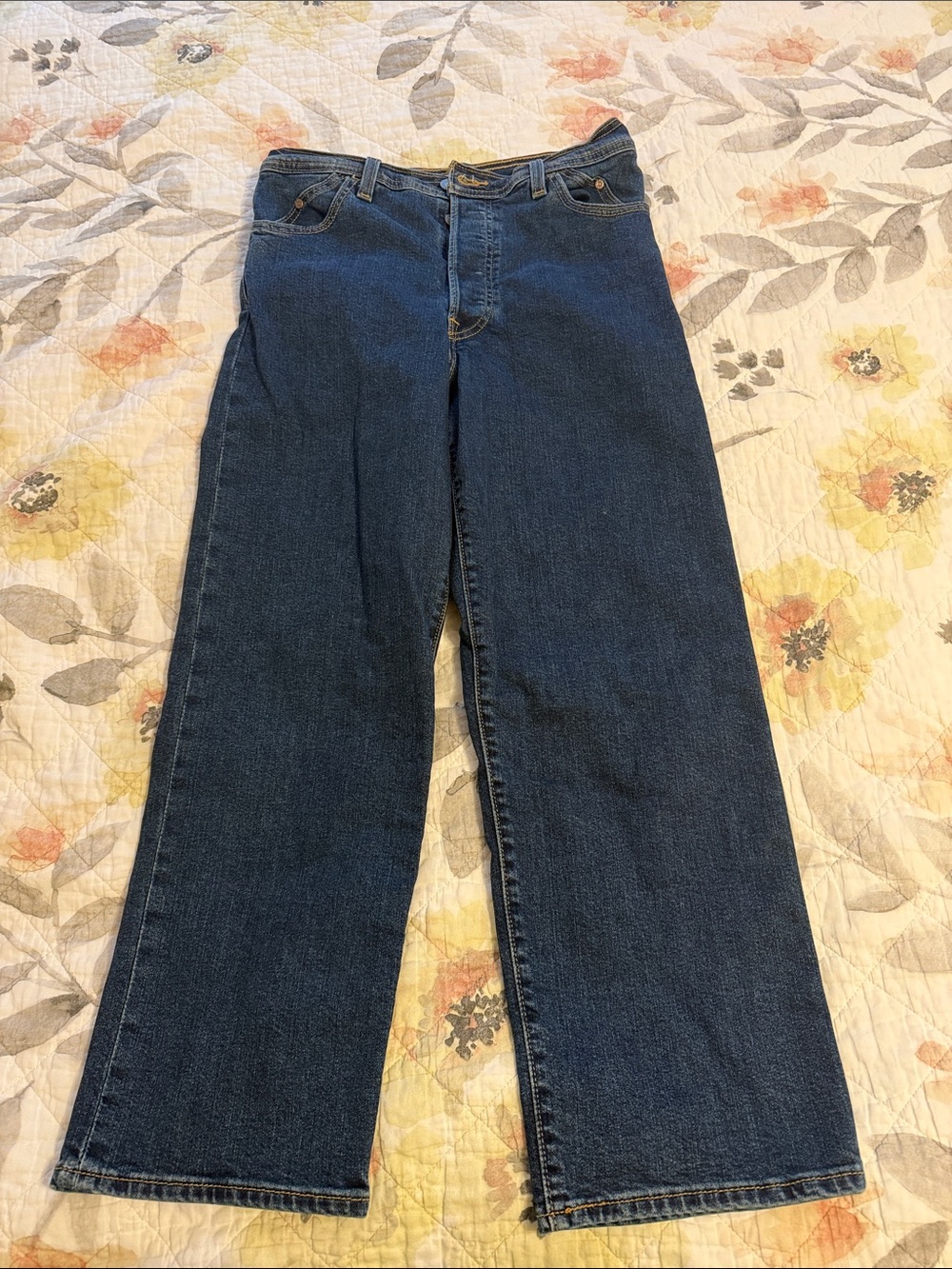 Levi's Women's Straight-Leg Jeans in Deep Blue Denim